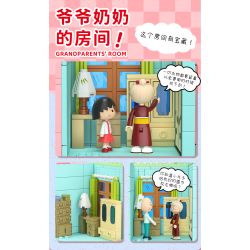 WEKKI 516401 non  NHÀ CỦA CHIBI MARUKO bộ đồ chơi xếp lắp ráp ghép mô hình CHIBI MARUKO CHAN 3138 khối