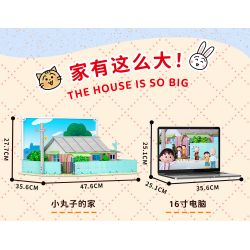 WEKKI 516401 non  NHÀ CỦA CHIBI MARUKO bộ đồ chơi xếp lắp ráp ghép mô hình CHIBI MARUKO CHAN 3138 khối