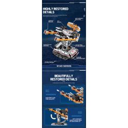 REOBRIX 99002 non  SÚNG PHÒNG KHÔNG bộ đồ chơi xếp lắp ráp ghép mô hình  STAR REVENGE ANTI-AIRCRAFT CONNON Kỹ Thuật Công Nghệ Cao Mô Hình Phương Tiện 850 khối