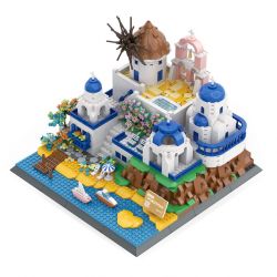 WANGE 6230 non  SANTORINI bộ đồ chơi xếp lắp ráp ghép mô hình Buildings 1372 khối