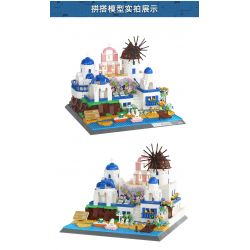 WANGE 6230 non  SANTORINI bộ đồ chơi xếp lắp ráp ghép mô hình Buildings 1372 khối