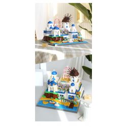 WANGE 6230 non  SANTORINI bộ đồ chơi xếp lắp ráp ghép mô hình Buildings 1372 khối