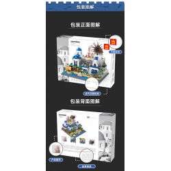 WANGE 6230 non  SANTORINI bộ đồ chơi xếp lắp ráp ghép mô hình Buildings 1372 khối