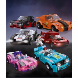 JIESTAR 92500 non  NHỰA ĐƯỜNG 6 MÔ HÌNH bộ đồ chơi xếp lắp ráp ghép mô hình Racers Đua Tốc Độ 666 khối