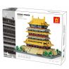 WANGE 6229 non  THÁP GUANQUE VẬN THÀNH SƠN TÂY TRUNG QUỐC bộ đồ chơi xếp lắp ráp ghép mô hình Buildings 1557 khối