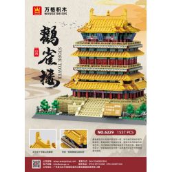 WANGE 6229 non  THÁP GUANQUE VẬN THÀNH SƠN TÂY TRUNG QUỐC bộ đồ chơi xếp lắp ráp ghép mô hình Buildings 1557 khối
