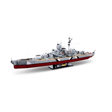 SLUBAN M38-B1102 B1102 1102 M38B1102 38-B1102 non  THIẾT GIÁP HẠM BISMARCK tỷ lệ 1:350 bộ đồ chơi xếp lắp ráp ghép mô hình Creator KMS BISMARCK Sáng Tạo 1849 khối