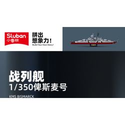SLUBAN M38-B1102 B1102 1102 M38B1102 38-B1102 non  THIẾT GIÁP HẠM BISMARCK tỷ lệ 1:350 bộ đồ chơi xếp lắp ráp ghép mô hình Creator KMS BISMARCK Sáng Tạo 1849 khối
