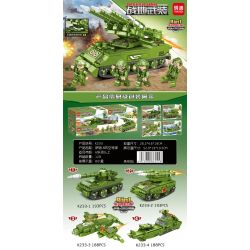 MINGDI K233 non  TÊN LỬA PHÒNG KHÔNG SAM-6 4 TỔ HỢP bộ đồ chơi xếp lắp ráp ghép mô hình BATTLEFIELD ARMED 762 khối