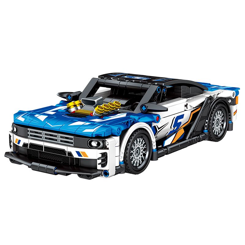 SEMBO 701896 non  XE THỂ THAO QUỶ XANH ĐIỀU KHIỂN TỪ bộ đồ chơi xếp lắp ráp ghép mô hình 581 khối