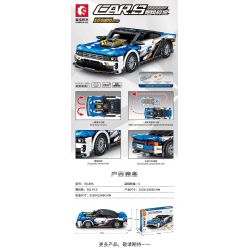 SEMBO 701896 non  XE THỂ THAO QUỶ XANH ĐIỀU KHIỂN TỪ bộ đồ chơi xếp lắp ráp ghép mô hình 581 khối