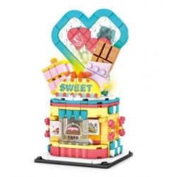 SEMBO 601634 non  CỬA HÀNG MÓN TRÁNG MIỆNG bộ đồ chơi xếp lắp ráp ghép mô hình City FRESH DRINK Thành Phố 334 khối