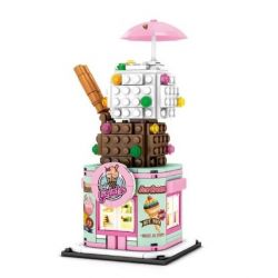 SEMBO 601632 non  CỬA HÀNG KEM bộ đồ chơi xếp lắp ráp ghép mô hình City Thành Phố 321 khối