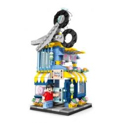 SEMBO 601631 non  TIỆM HỚT TÓC bộ đồ chơi xếp lắp ráp ghép mô hình City Thành Phố 273 khối