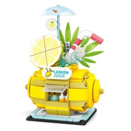 SEMBO 601626 non  CỬA HÀNG NƯỚC CHANH bộ đồ chơi xếp lắp ráp ghép mô hình City LEMON JUICE Thành Phố 300 khối