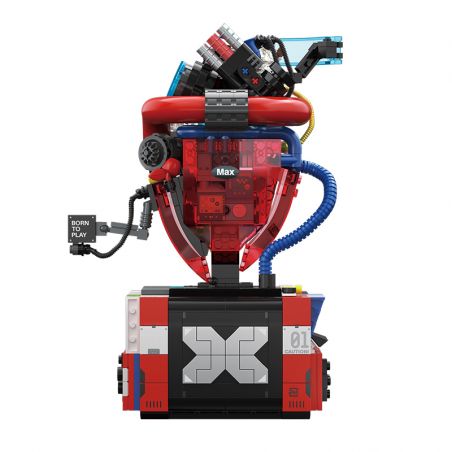 X AREA-X AX0035 0035 non  TRÁI TIM BỐC LỬA bộ đồ chơi xếp lắp ráp ghép mô hình Creator GAME START Sáng Tạo