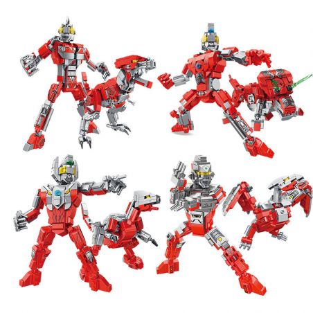PanlosBrick 690035 Panlos Brick 690035 non  KẾT HỢP ULTRAMAN MECHA HERO 4 bộ đồ chơi xếp lắp ráp ghép mô hình Vệ Binh Vũ Trụ Siêu Nhân Điện Quang