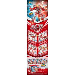 PanlosBrick 690035 Panlos Brick 690035 non  KẾT HỢP ULTRAMAN MECHA HERO 4 bộ đồ chơi xếp lắp ráp ghép mô hình Vệ Binh Vũ Trụ Siêu Nhân Điện Quang