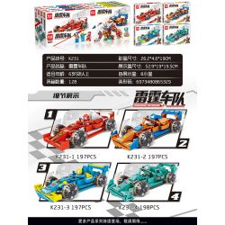 MINGDI K231 non  ĐỘI SẤM SÉT bộ đồ chơi xếp lắp ráp ghép mô hình Racers Đua Tốc Độ 789 khối