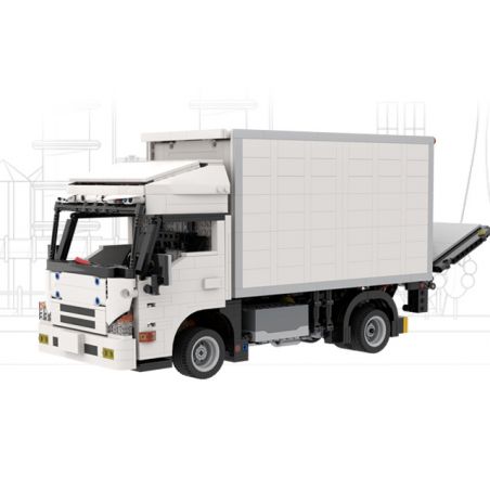 HAPPY BUILD SHINEYU XINYU YC-22010 22010 YC22010 non  XE TẢI CỔNG SAU tỷ lệ 1:17 bộ đồ chơi xếp lắp ráp ghép mô hình Build Team MEDIUM TRUCK WITH TAIL LIFT Đội Xây Dựng 1755 khối