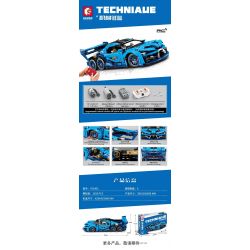 SEMBO 701963 non  BUGATTI SÁU BÁNH bộ đồ chơi xếp lắp ráp ghép mô hình  Kỹ Thuật Công Nghệ Cao Mô Hình Phương Tiện 1555 khối