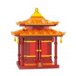 HAPPY BUILD SHINEYU XINYU YC-31002 31002 YC31002 non  ĐÁNH DẤU PHONG CÁCH GIAN HÀNG MÀU ĐỎ bộ đồ chơi xếp lắp ráp ghép mô hình Forbidden City Stationery Văn Phòng Phẩm Tử Cấm Thành 496 khối