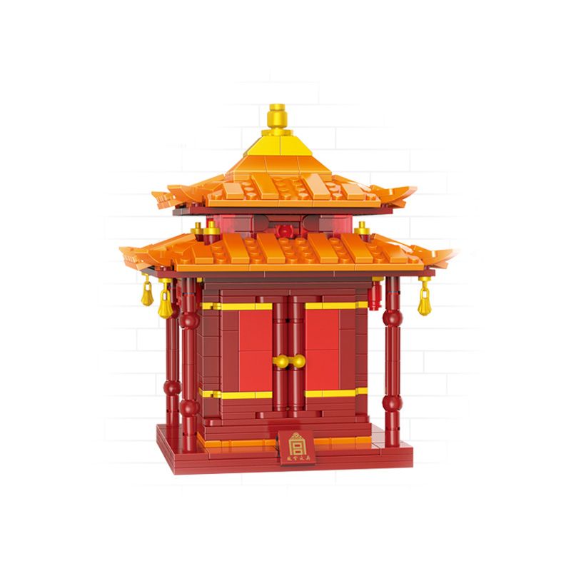 HAPPY BUILD SHINEYU XINYU YC-31002 31002 YC31002 non  ĐÁNH DẤU PHONG CÁCH GIAN HÀNG MÀU ĐỎ bộ đồ chơi xếp lắp ráp ghép mô hình Forbidden City Stationery Văn Phòng Phẩm Tử Cấm Thành 496 khối