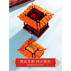 HAPPY BUILD SHINEYU XINYU YC-31002 31002 YC31002 non  ĐÁNH DẤU PHONG CÁCH GIAN HÀNG MÀU ĐỎ bộ đồ chơi xếp lắp ráp ghép mô hình Forbidden City Stationery Văn Phòng Phẩm Tử Cấm Thành 496 khối