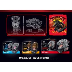 INBRIXX 687403 non  QUÁI VẬT MÁY MÓC bộ đồ chơi xếp lắp ráp ghép mô hình GODZILLA VS. KONG 2595 khối