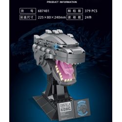 INBRIXX 687401 non  THẦN ZILLA bộ đồ chơi xếp lắp ráp ghép mô hình GODZILLA VS. KONG 379 khối