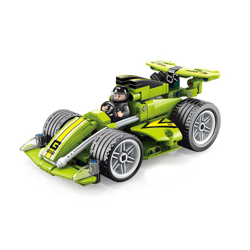 ACHKO 60033 non  CUỘC ĐUA CÔNG NGHỆ F1 XE ĐƯA ĐÓN KÉO LÙI bộ đồ chơi xếp lắp ráp ghép mô hình  Kỹ Thuật Công Nghệ Cao Mô Hình Phương Tiện 221 khối