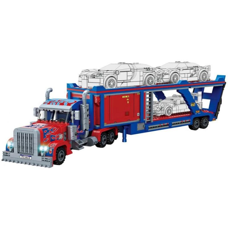 FORANGE FC1613 1613 non  VẬN CHUYỂN XE THỂ THAO bộ đồ chơi xếp lắp ráp ghép mô hình Racers RACING CLUB Đua Tốc Độ 1374 khối