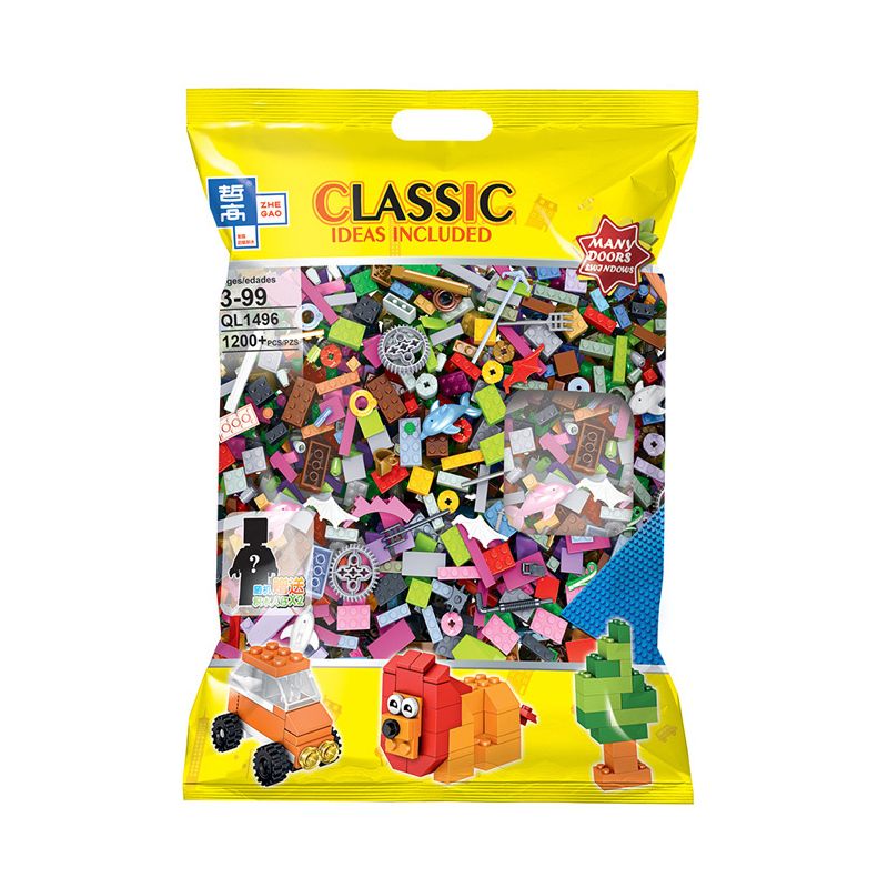 ZHEGAO QL1496 1496 non  CÁC BỘ PHẬN CƠ BẢN CỦA HẠT NHỎ SÁNG TẠO bộ đồ chơi xếp lắp ráp ghép mô hình Classic CLASSIC IDEAS INCLUDED Cổ Điển 1200 khối