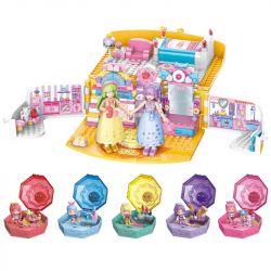 Enlighten 34015 Qman 34015 non  CRYSTAL GIRL HỘP QUÀ PHA LÊ SANG TRỌNG bộ đồ chơi xếp lắp ráp ghép mô hình UNA Con Gái 671 khối