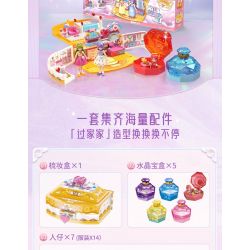 Enlighten 34015 Qman 34015 non  CRYSTAL GIRL HỘP QUÀ PHA LÊ SANG TRỌNG bộ đồ chơi xếp lắp ráp ghép mô hình UNA Con Gái 671 khối