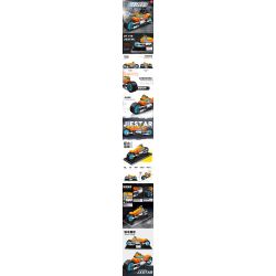 JIESTAR 92305 non  ĐUA XE NHỰA ĐƯỜNG DODGE TOMAHAWK V10 bộ đồ chơi xếp lắp ráp ghép mô hình 245 khối