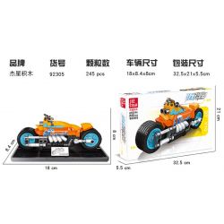 JIESTAR 92305 non  ĐUA XE NHỰA ĐƯỜNG DODGE TOMAHAWK V10 bộ đồ chơi xếp lắp ráp ghép mô hình 245 khối