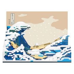 MOYU BLOCK MY97043 97043 non  LƯỚT SÓNG KANAGAWA bộ đồ chơi xếp lắp ráp ghép mô hình Arts & Crafts THE GREAT WAVE OFF KANAGAWA 2296 khối