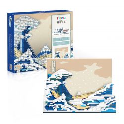 MOYU BLOCK MY97043 97043 non  LƯỚT SÓNG KANAGAWA bộ đồ chơi xếp lắp ráp ghép mô hình Arts & Crafts THE GREAT WAVE OFF KANAGAWA 2296 khối