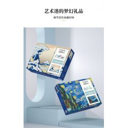 MOYU BLOCK MY97043 97043 non  LƯỚT SÓNG KANAGAWA bộ đồ chơi xếp lắp ráp ghép mô hình Arts & Crafts THE GREAT WAVE OFF KANAGAWA 2296 khối