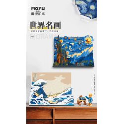 MOYU BLOCK MY97043 97043 non  LƯỚT SÓNG KANAGAWA bộ đồ chơi xếp lắp ráp ghép mô hình Arts & Crafts THE GREAT WAVE OFF KANAGAWA 2296 khối