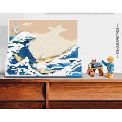 MOYU BLOCK MY97043 97043 non  LƯỚT SÓNG KANAGAWA bộ đồ chơi xếp lắp ráp ghép mô hình Arts & Crafts THE GREAT WAVE OFF KANAGAWA 2296 khối
