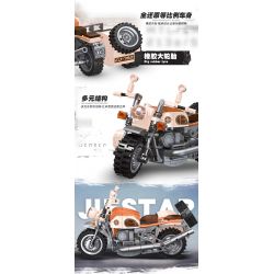 JIESTAR 92304 non  XE MÁY TRƯỜNG GIANG 750 bộ đồ chơi xếp lắp ráp ghép mô hình CJ 750 361 khối