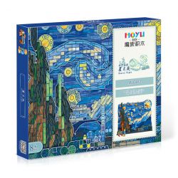 MOYU BLOCK MY92042 92042 MY97042 97042 non  TRANH 3D ĐÊM ĐẦY SAO bộ đồ chơi xếp lắp ráp ghép mô hình Arts & Crafts THE STARRY NIGHT 1858 khối