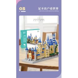 MOYU BLOCK MY92041 92041 non  LÂU ĐÀI NEUSCHWANSTEIN bộ đồ chơi xếp lắp ráp ghép mô hình Buildings NEUSCHWANSTEIN CASTLE 3948 khối