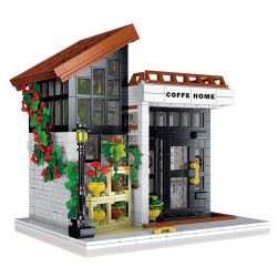 MorkModel 031062 Mork Model 031062 non  CAFE ÁNH NẮNG THỜI GIAN bộ đồ chơi xếp lắp ráp ghép mô hình Modular Buildings COFFE HOME Mô Hình Nhà Cửa 1512 khối