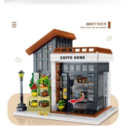 MorkModel 031062 Mork Model 031062 non  CAFE ÁNH NẮNG THỜI GIAN bộ đồ chơi xếp lắp ráp ghép mô hình Modular Buildings COFFE HOME Mô Hình Nhà Cửa 1512 khối
