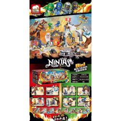 ELEPHANT JX90136 90136 non  SÂN TẬP NINJA 8 PHONG CÁCH bộ đồ chơi xếp lắp ráp ghép mô hình The  Ninjago Movie Ninja Lốc Xoáy