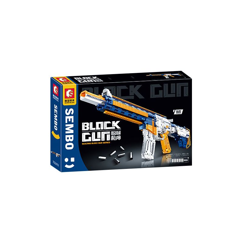 SEMBO 702970 non  SÚNG TRƯỜNG TẤN CÔNG bộ đồ chơi xếp lắp ráp ghép mô hình 1444 khối