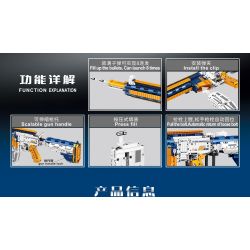 SEMBO 702970 non  SÚNG TRƯỜNG TẤN CÔNG bộ đồ chơi xếp lắp ráp ghép mô hình 1444 khối